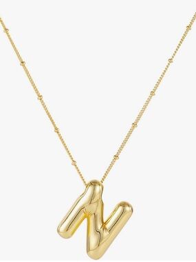 Gold Letter 'N' Pendant Necklace 3 of them - Women Jewelry